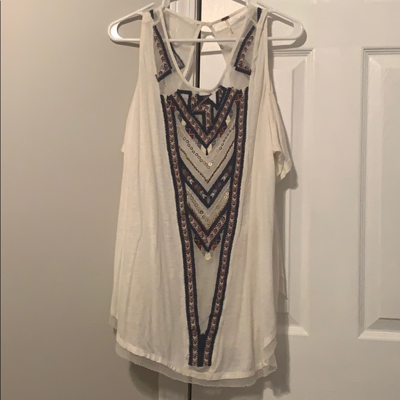 free people open shoulder shirt - Picture 1 of 6